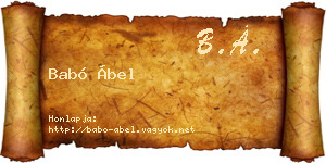 Babó Ábel névjegykártya